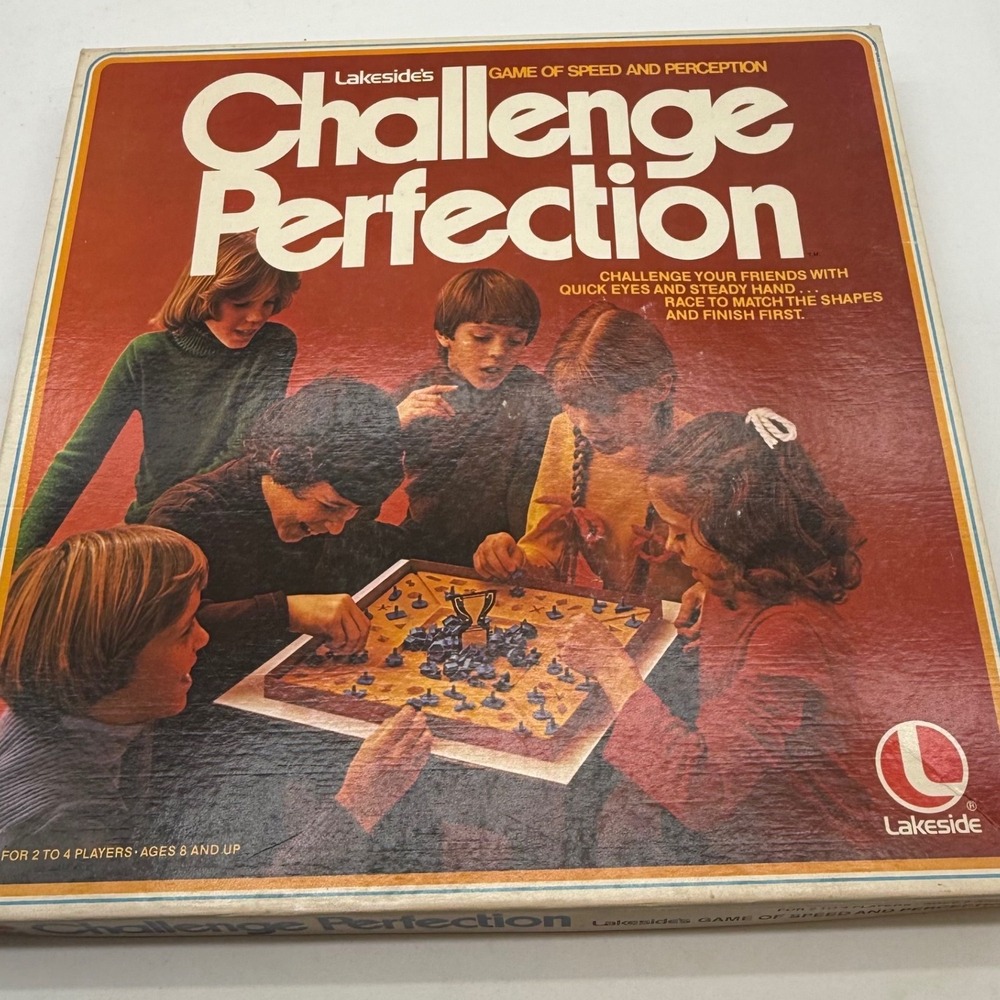 Vtg Lakeside Challenge Perfection Board Game Speed and Perception 1978 70s toys